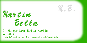 martin bella business card